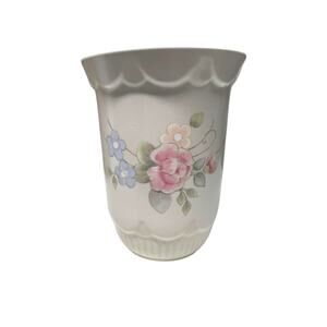 Pfaltzgraff Tea Rose Utensil Holder or Vase Approx 6.5” tall Excellent